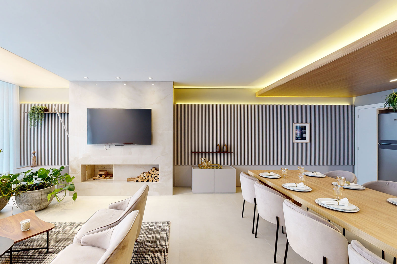 Imagens de estar social dos móveis andreatta