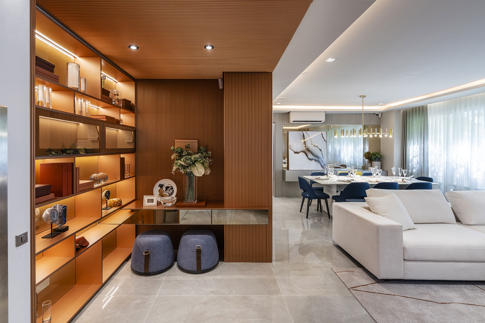 Imagens de estar social dos móveis andreatta