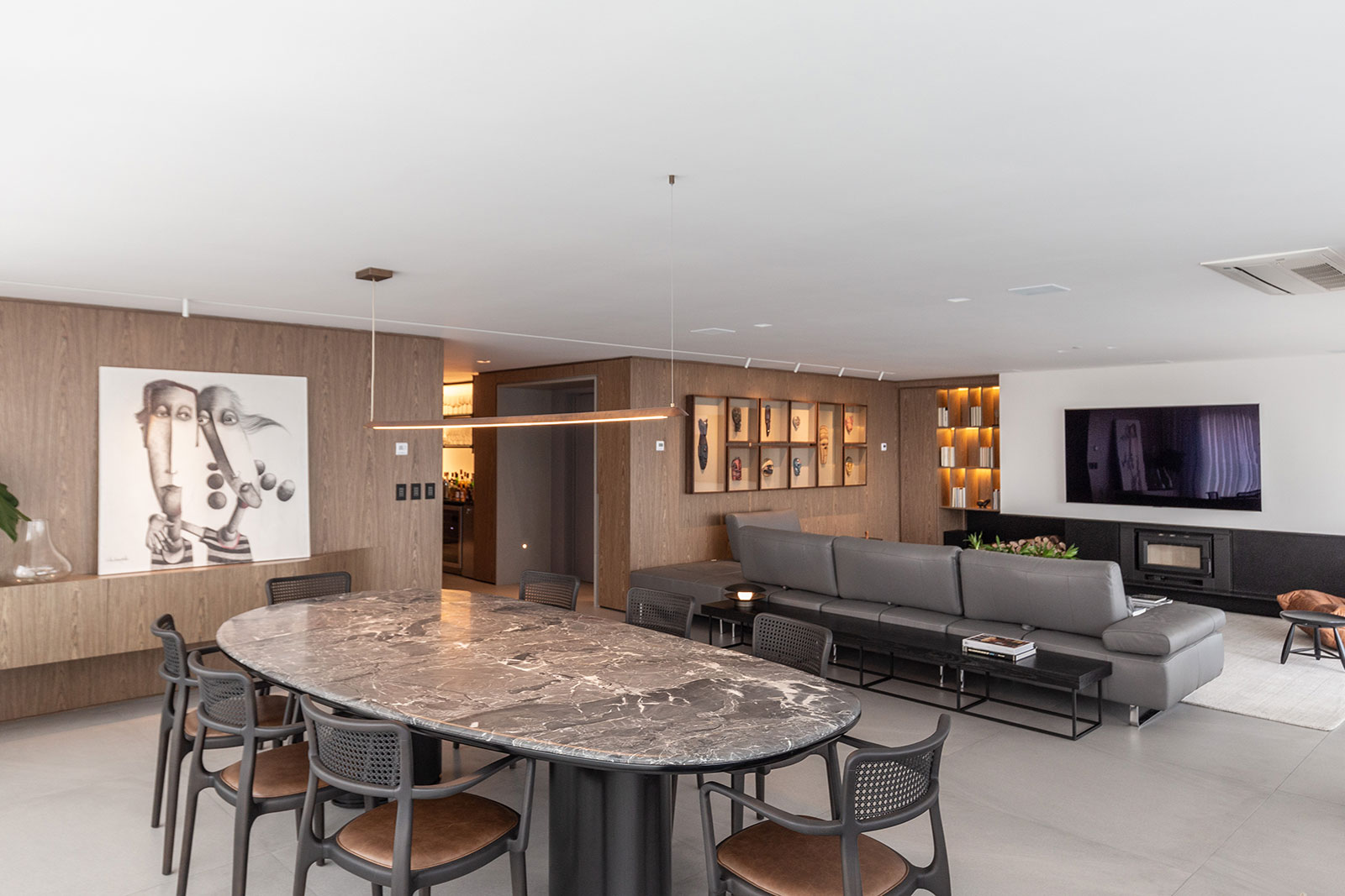 Imagens de estar social dos móveis andreatta