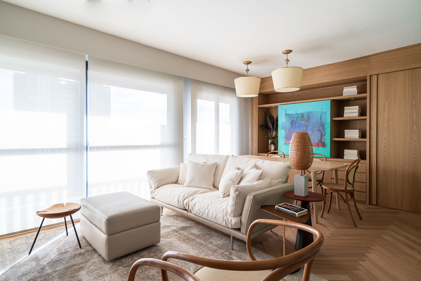 Imagens de estar social dos móveis andreatta